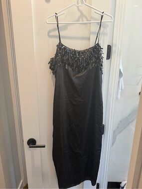 RHODE Black Sequin-Embellished Top